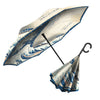 Hokusai "The Great Wave" Reverse Inverted Umbrella –  Windproof, Hands-Free
