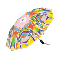 Frank Lloyd Wright March Balloons Travel Umbrella – Compact, One-Touch Open & Close