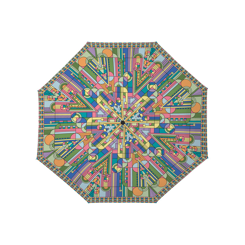 Frank Lloyd Wright Saguaro Forms Travel Umbrella – Compact, One-Touch Open & Close