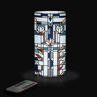 Frank Lloyd Wright Waterlilies 6"  LED Candle – Battery Operated, Flickering