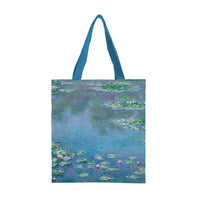 Monet Water Lilies Canvas Magazine Tote – Slim Vertical Tote Bag