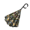 William Morris Strawberry Thief Reverse Inverted Umbrella – Hands-Free, Windproof Design