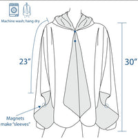 SpiritCaper Navy Blue & Orange Wind & Rainproof Sports Cape