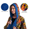 Kandinsky "Circles" Reversible Rain Cape Poncho – Lightweight Hooded Wrap for Women