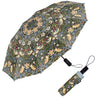William Morris Strawberry Thief Travel Umbrella – Compact, One-Touch Open & Close