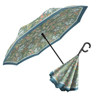 William Morris Golden Lily Reverse Inverted Umbrella – Hands-Free, Windproof Design