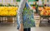 van Gogh Irises Canvas Magazine Tote – Slim Vertical Tote Bag