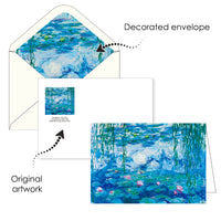 Monet Water Lilies - Boxed Blank Note Cards – Set of 16 in a Keepsake Gift Box