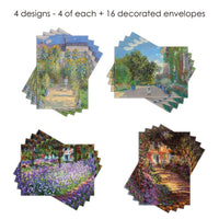 Monet Gardens - Boxed Blank Note Cards – Set of 16 in a Keepsake Gift Box