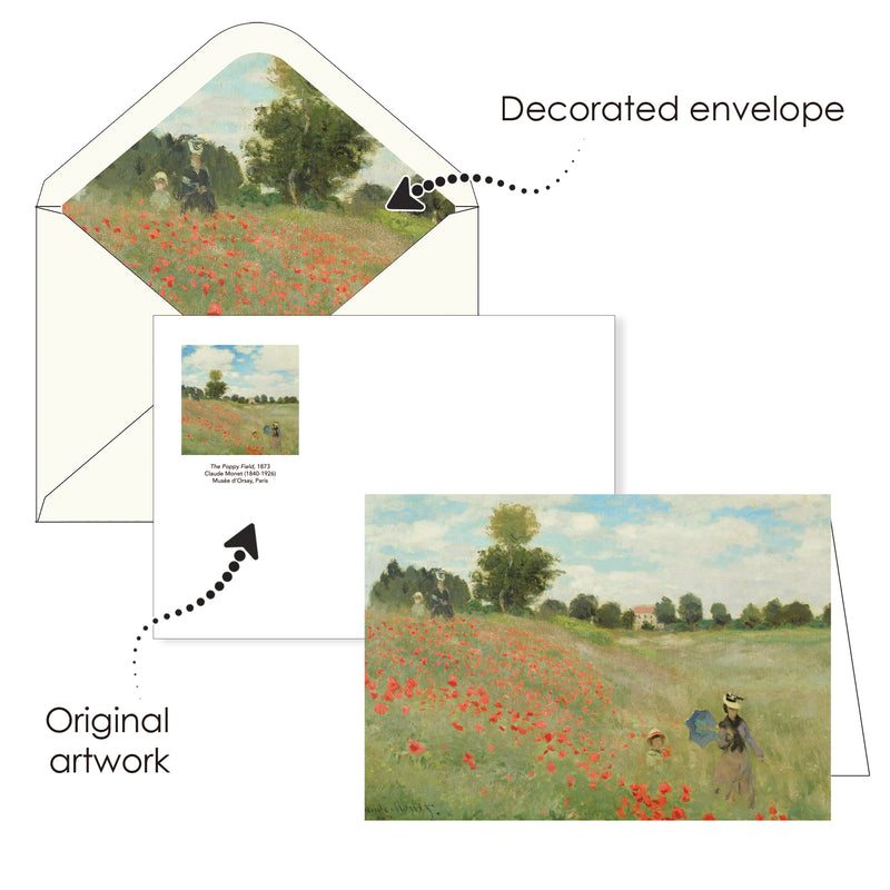 Monet Favorites - Boxed Blank Note Cards – Set of 16 in a Keepsake Gift Box