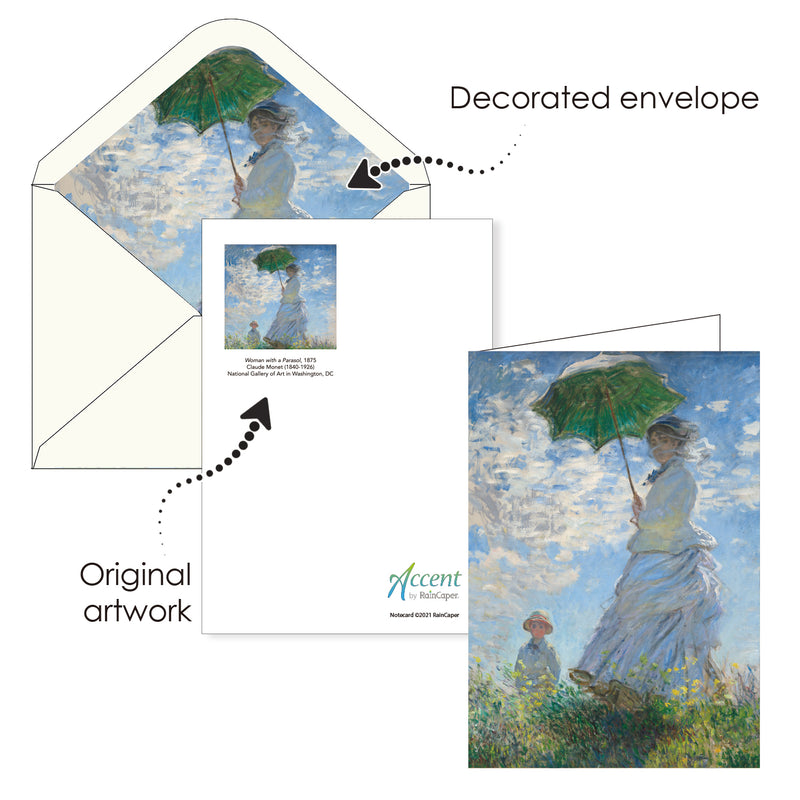 Monet Favorites - Boxed Blank Note Cards – Set of 16 in a Keepsake Gift Box