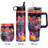 Laurel Burch "Fantasticats" Insulated Drinkware Set of 3, 1 per size