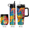 Laurel Burch "Dogs, Dogs, Dogs" Insulated Drinkware Set of 3, 1 per size