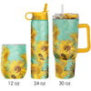 van Gogh "Sunflowers" Insulated Drinkware Set of 3, 1 per size