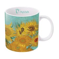 van Gogh "Sunflowers" Large Fine Art Mug – 14 oz Ceramic Coffee Cup