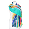 EttaVee's Rainbow Riviera 1 Silk Blend Shawl – Lightweight & Elegant Evening Wrap