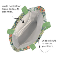 William Morris "Golden Lily" Shoulder Strap Canvas Magazine Tote