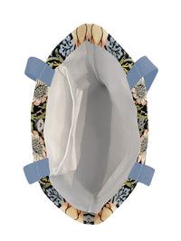 William Morris "Strawberry Thief" Canvas Magazine Tote – Slim Vertical Tote Bag