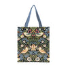 William Morris "Strawberry Thief" Canvas Magazine Tote – Slim Vertical Tote Bag