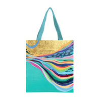EttaVee Rainbow 1 Canvas Magazine Tote – Slim Vertical Tote Bag