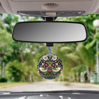 William Morris Strawberry Thief Porcelain Keepsake Ornament – Flat Ceramic, Gift-Ready