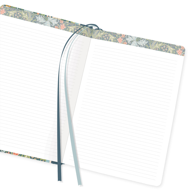 William Morris Golden Lily - Dot Grid Journal – Hardcover, Pockets, Ribbon Bookmarks