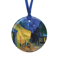 van Gogh Cafe Terrace at Night Porcelain Keepsake Ornament – Flat Ceramic, Gift-Ready