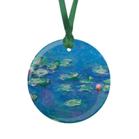 Monet Water Lilies Porcelain Keepsake Ornament – Flat Ceramic, Gift-Ready