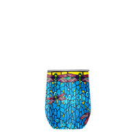 12 oz Stemless Wine Tumbler - Tiffany "Dragonfly" (Purple)