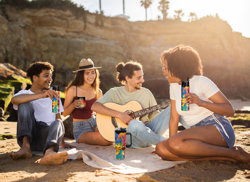 Laurel Burch "Dogs, Dogs, Dogs" Insulated Drinkware Set of 3, 1 per size