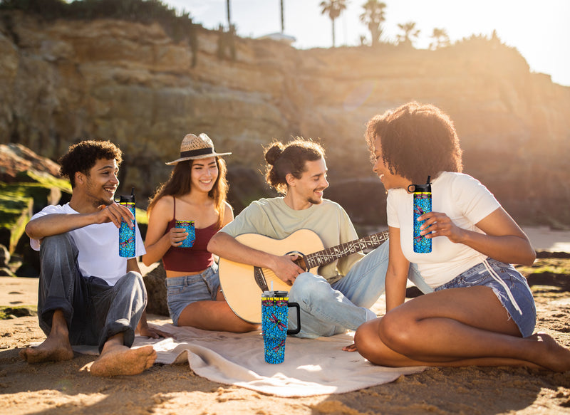 Tiffany "Dragonfly" - Purple Insulated Drinkware Set of 3, 1 per size