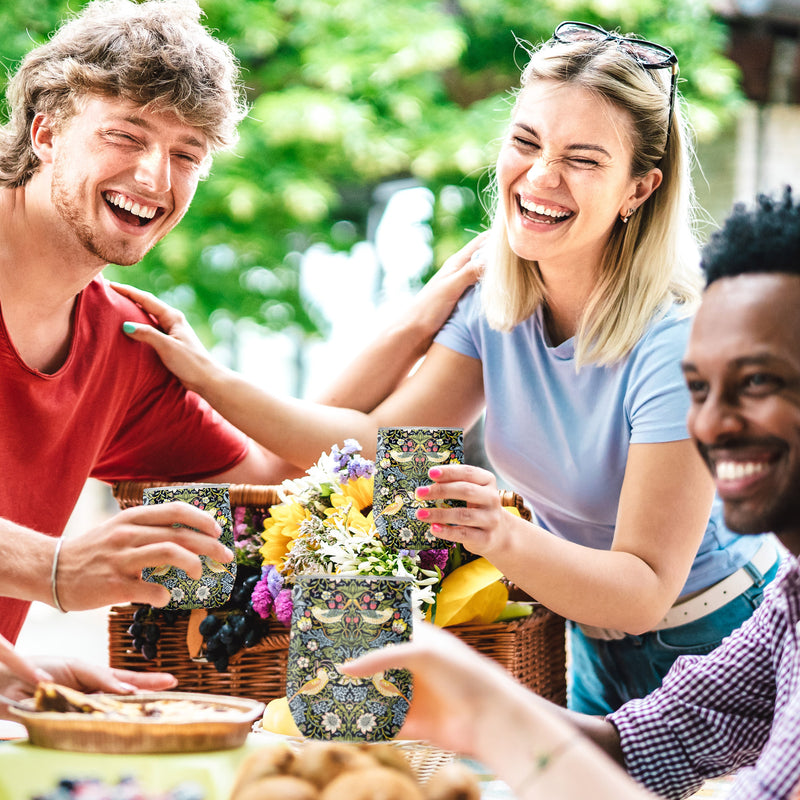 12 oz Stemless Wine Tumbler - William Morris "Strawberry Thief"