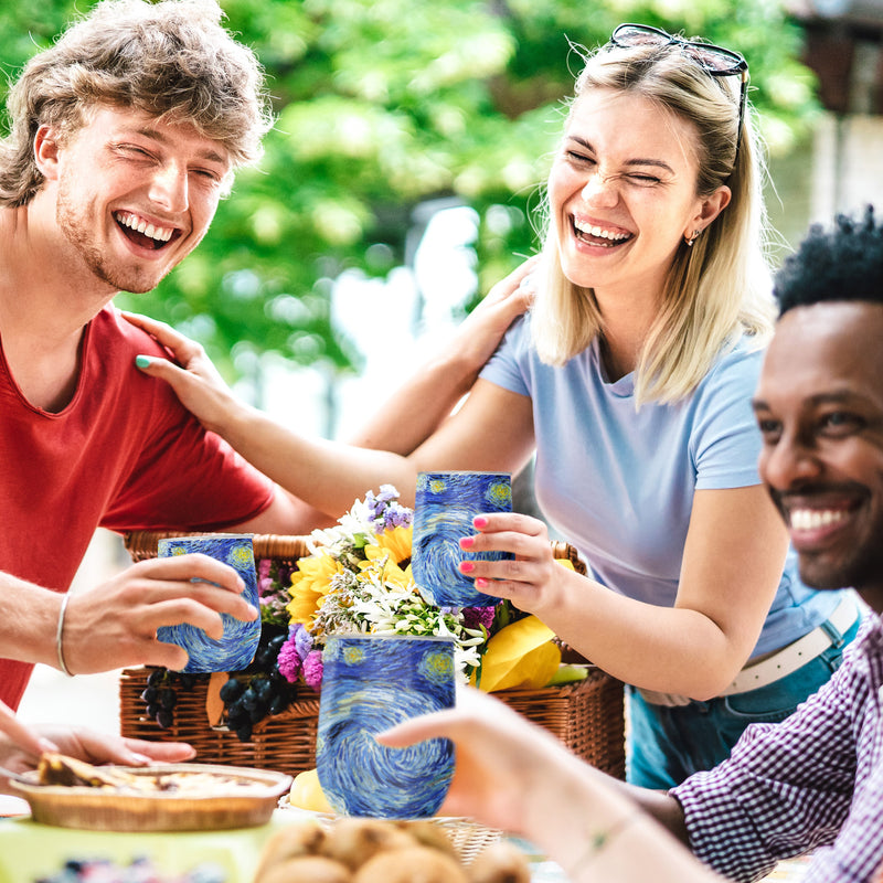 12 oz Stemless Wine Tumbler - van Gogh "Starry Night"
