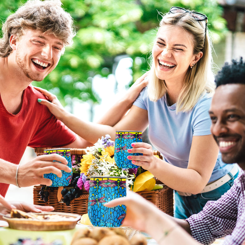 30 oz Tumbler - Tiffany "Dragonfly" (Purple)