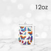 12 oz Stemless Wine Tumbler - Laurel Burch "Mariposas"