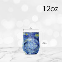 12 oz Stemless Wine Tumbler - van Gogh "Starry Night"