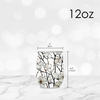 12 oz Stemless Wine Tumbler - Tiffany "Magnolia"