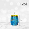 12 oz Stemless Wine Tumbler - Tiffany "Dragonfly" (Purple)