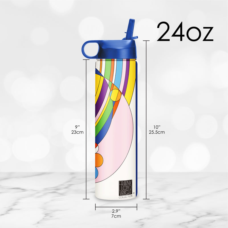 24 oz Water Bottle - Frank Lloyd Wright "March Balloons"