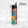 24 oz Water Bottle - Laurel Burch "Dogs, Dogs, Dogs"