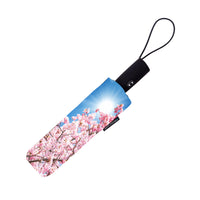 Cherry Blossoms Travel Umbrella – Compact, One-Touch Open & Close