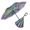 Monet Gardens at Giverny Reverse Inverted Umbrella – Hands-Free, Windproof Design