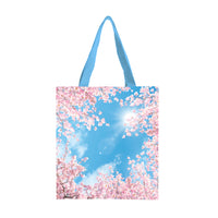 Cherry Blossoms Canvas Magazine Tote – Slim Vertical Tote Bag