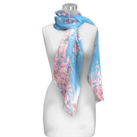 Cherry Blossoms Long Sheer Scarf – Lightweight, Elegant, Silky-Soft