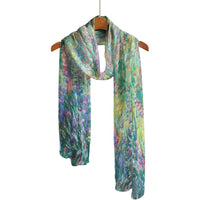 Monet Gardens at Giverny Long Sheer Scarf – Lightweight, Elegant, Silky-Soft