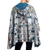 Frank Lloyd Wright Waterlilies Reversible Rain Cape Poncho – Lightweight Hooded Womens Wrap