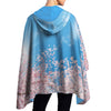 Cherry Blossom Reversible Rain Cape – Lightweight Hooded Poncho Wrap for Women