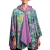 Monet Garden at Giverny Reversible Rain Cape Poncho – Lightweight Hooded Wrap for Women