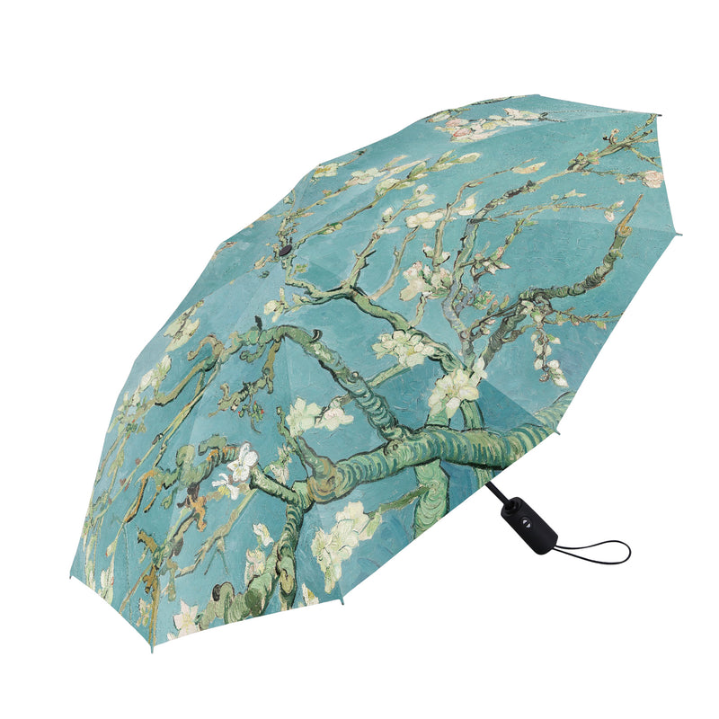 van Gogh Almond Blossom Travel Umbrella – Compact, One-Touch Open & Close