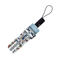 Frank Lloyd Wright Waterlilies Travel Umbrella – Compact, One-Touch Open & Close